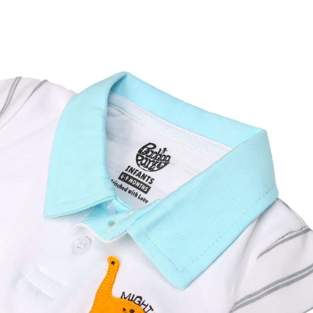 Infant Boys Suit 2Pc P&S - B.White