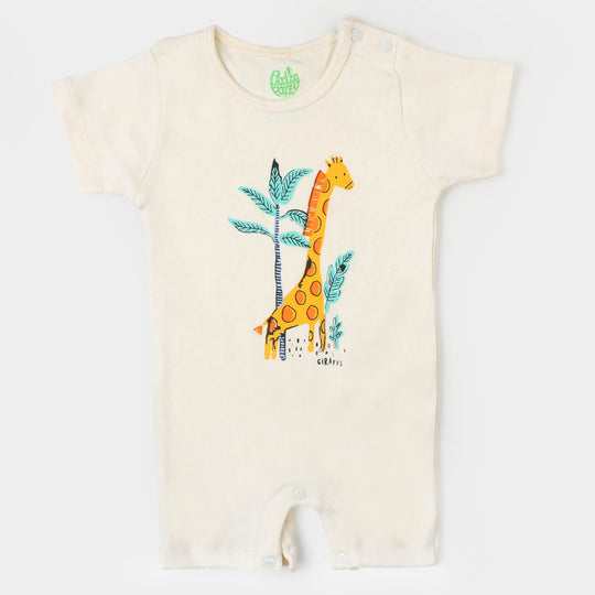 Infant Boys Knitted Romper Giraffe-After Glow