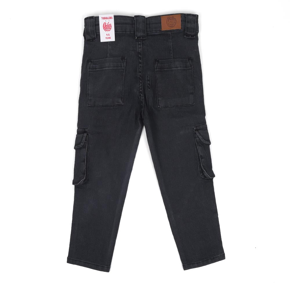 Boys Pant Denim Cargo Pockets - L Grey