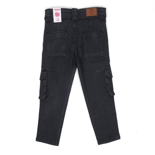 Boys Pant Denim Cargo Pockets - L Grey