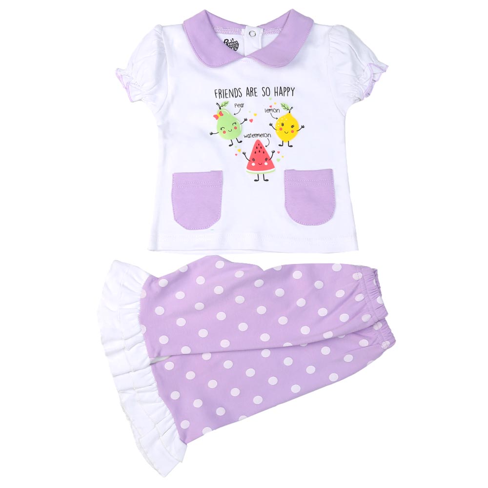Infant Girls Suit Knitted 2Pc Fruit - mIX
