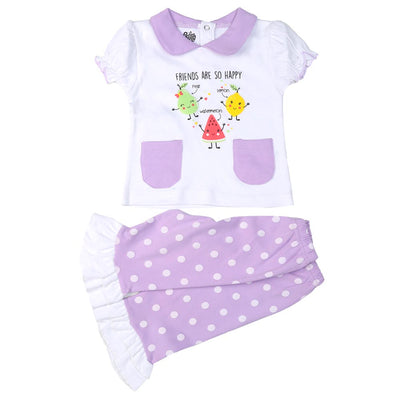 Infant Girls Suit Knitted 2Pc Fruit - mIX