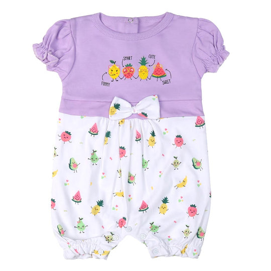 Infant Girls Romper Fancy Fruit - White