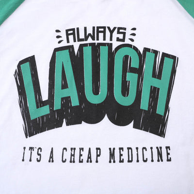 Boys T-Shirt Laugh-White/Green
