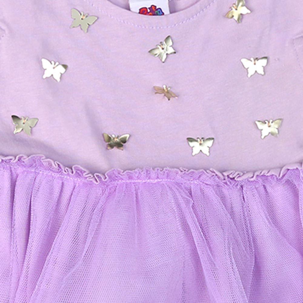 Girls Frock Butterfly - Purple