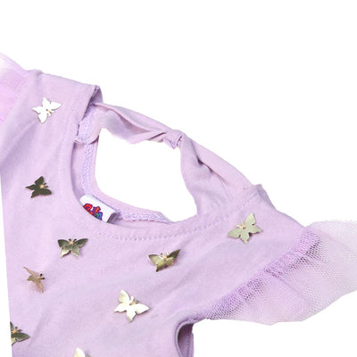 Girls Frock Butterfly - Purple