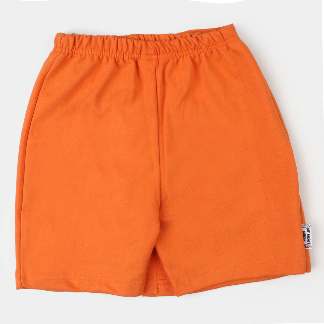 Girls Short Floral - Orange