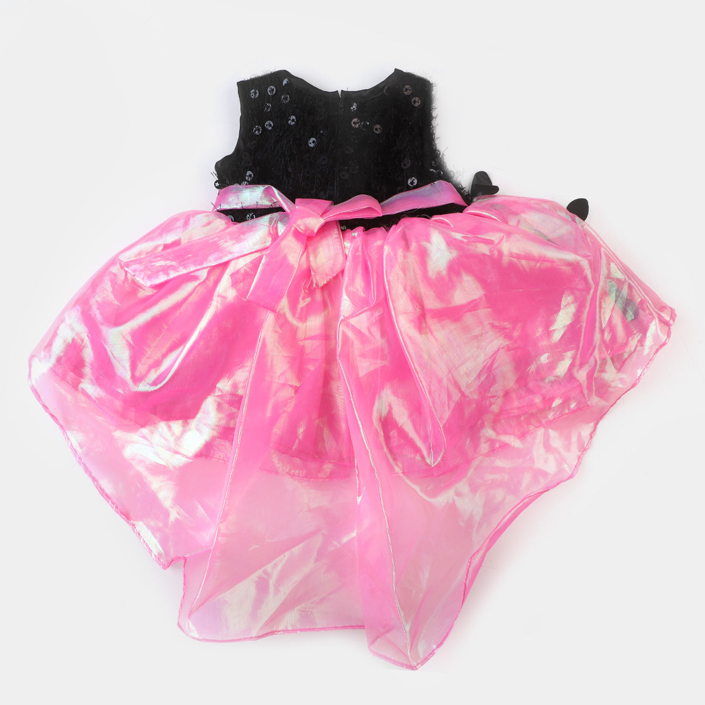 Infant Girls Net Fancy Frock Butterfly - Pink