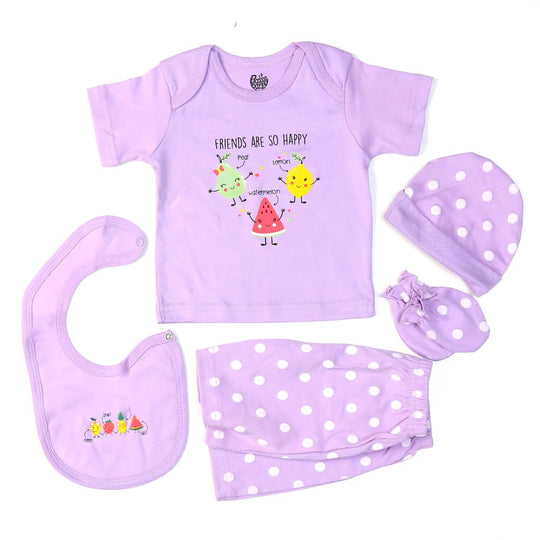 Infant Girls Set 5Pc Fruit - L Purple