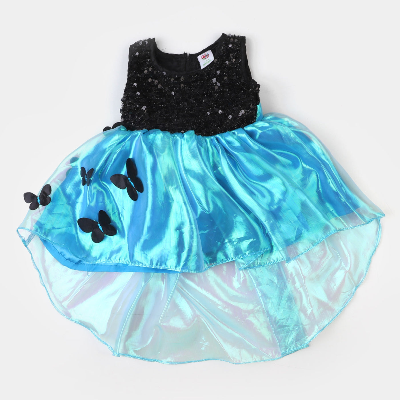 Infant Girls Net Fancy Frock Butterfly - Blue
