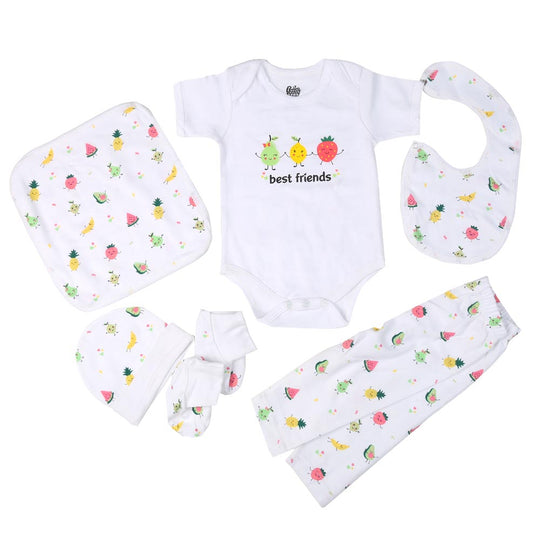 Infant Girls Set 6Pc Fruit - B.White