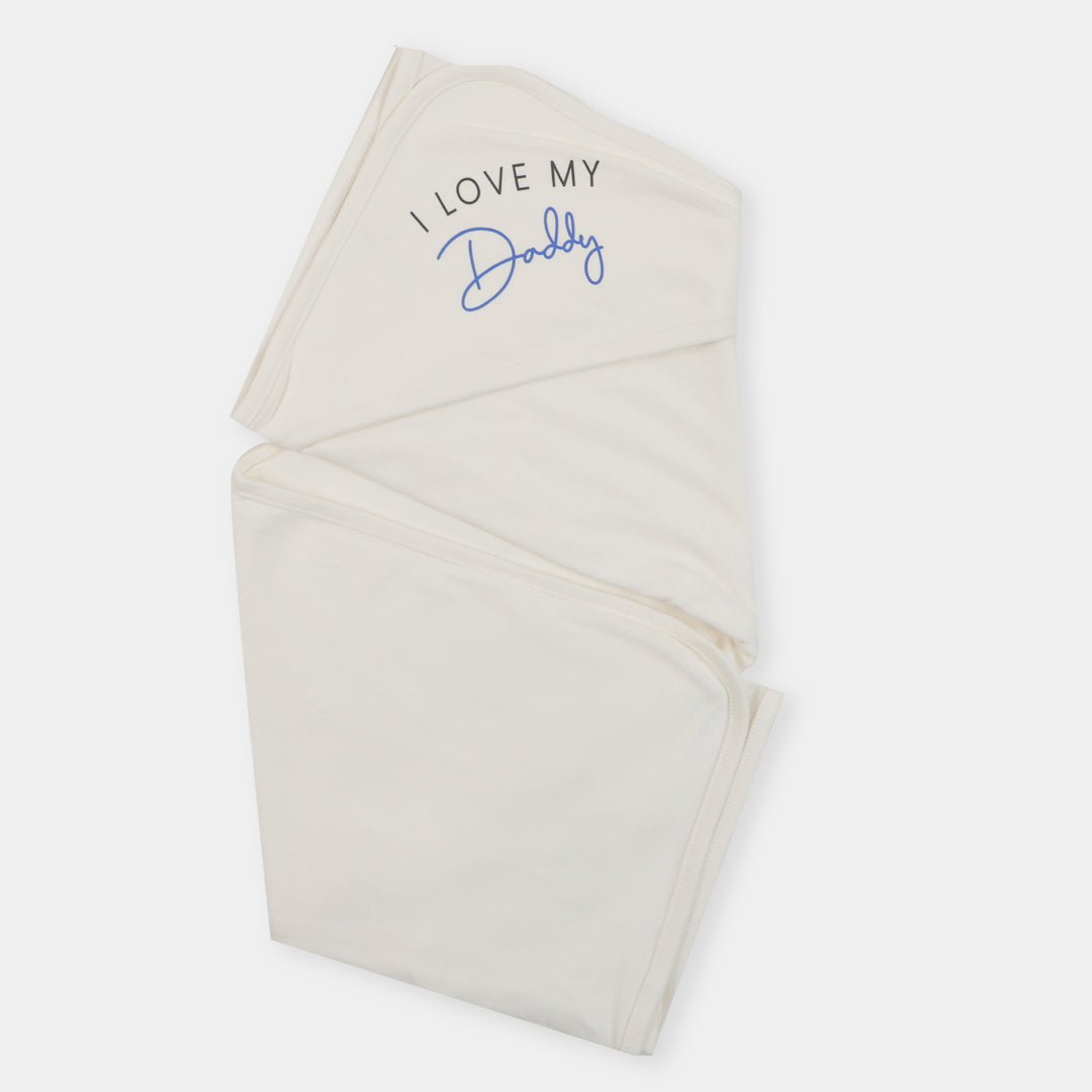 Baby Wrapping Sheet Love My Daddy - White