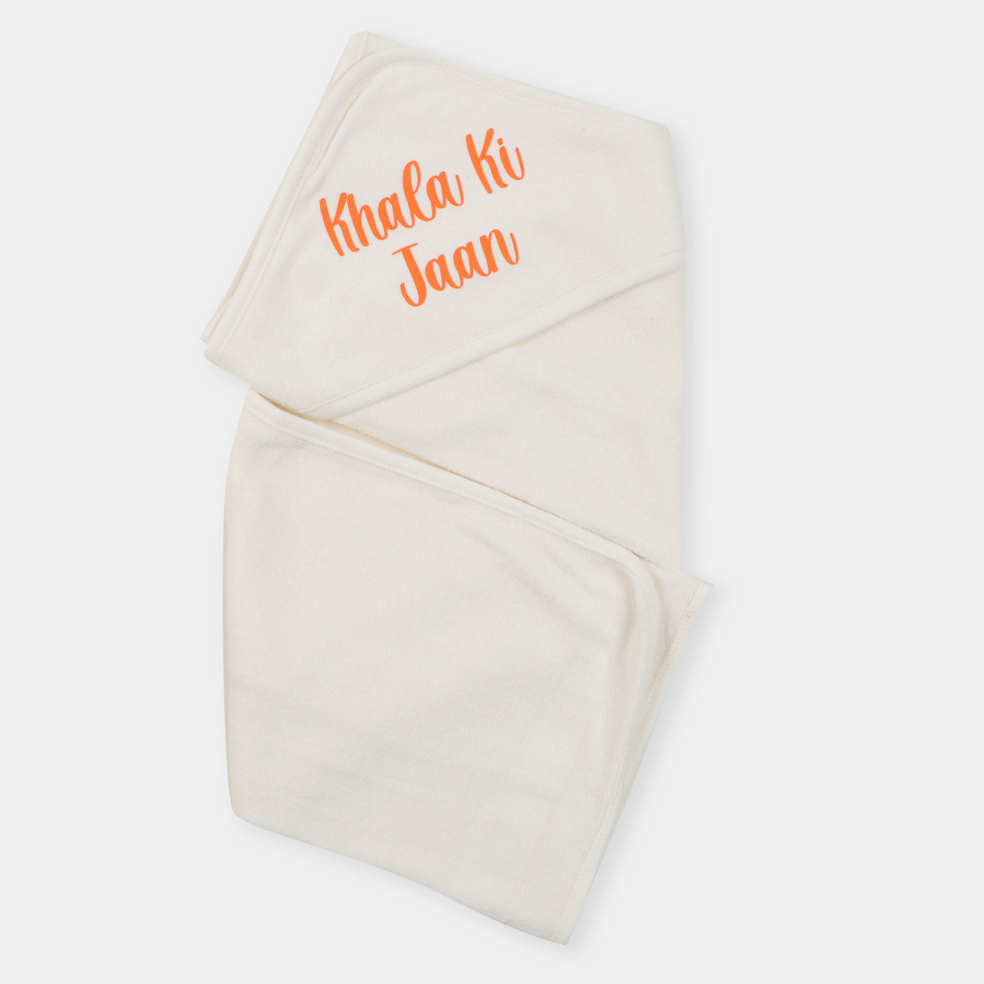 Infant Baby Bath Towel Khala Ki Jaan - White