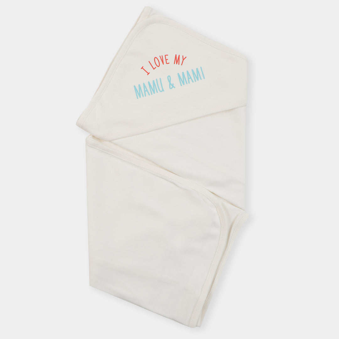 Baby Wrapping Sheet Mamu & Mami - White