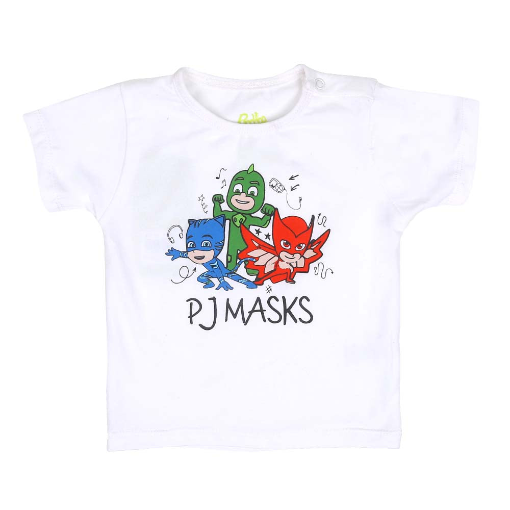 Infant Boys Round Neck T-Shirt - White