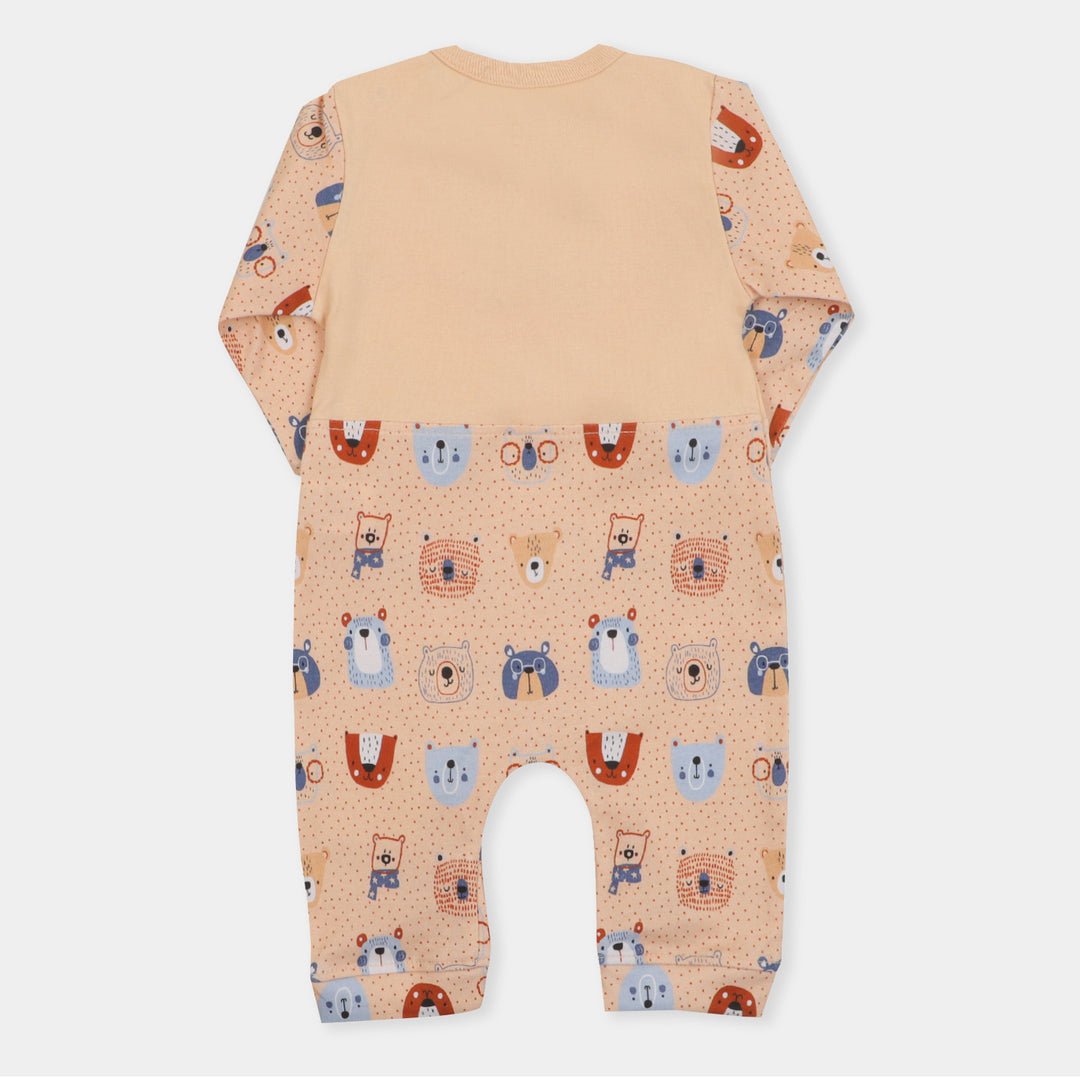 Infant Boys Romper F/L Oh My Bear - Beige