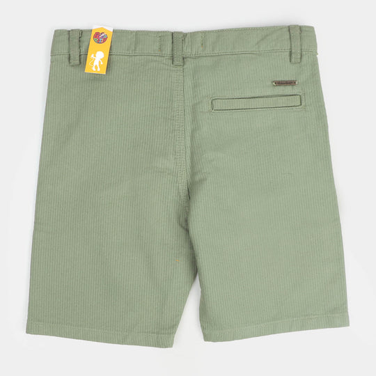 Boys Cotton Twill Short - Green