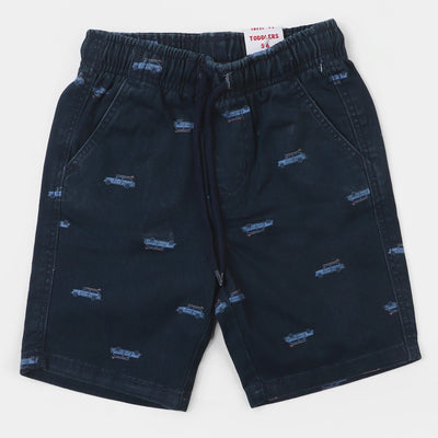 Boys Cotton Short Car - Navy Blue