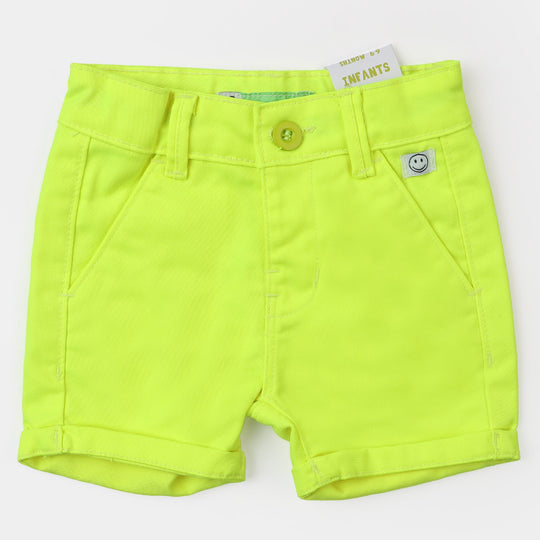 Infant Boys Cotton Short Smile - Neon Green