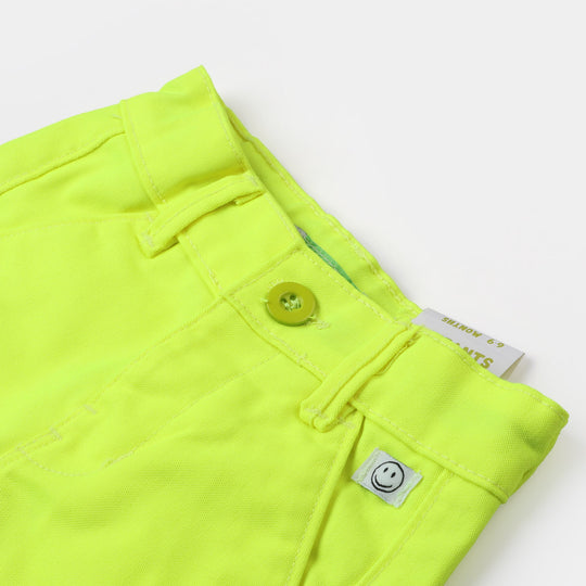 Infant Boys Cotton Short Smile - Neon Green