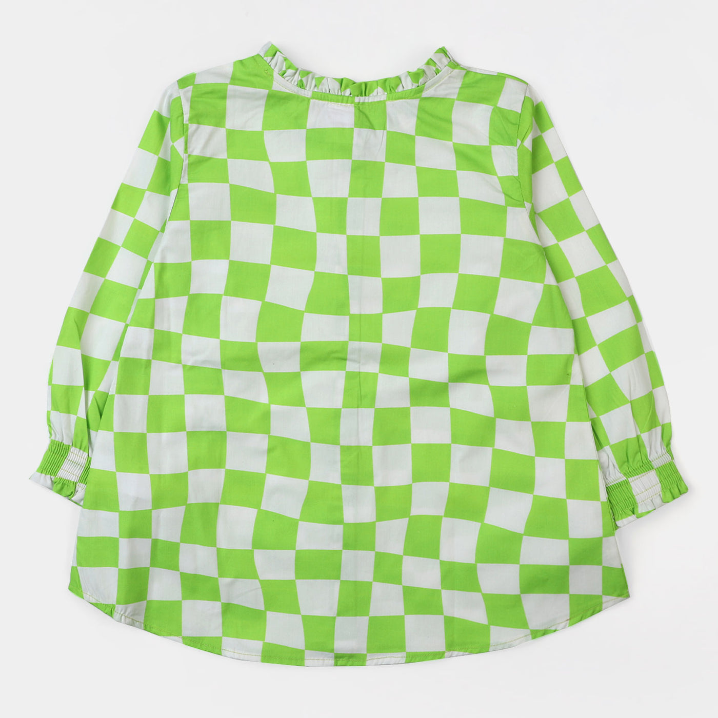 Girls Cotton Casual Top - Green