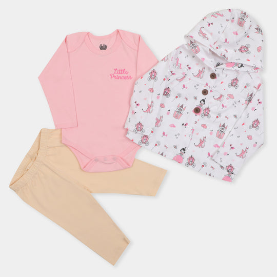 Infant  Girls Suit 3 Pcs Princess World