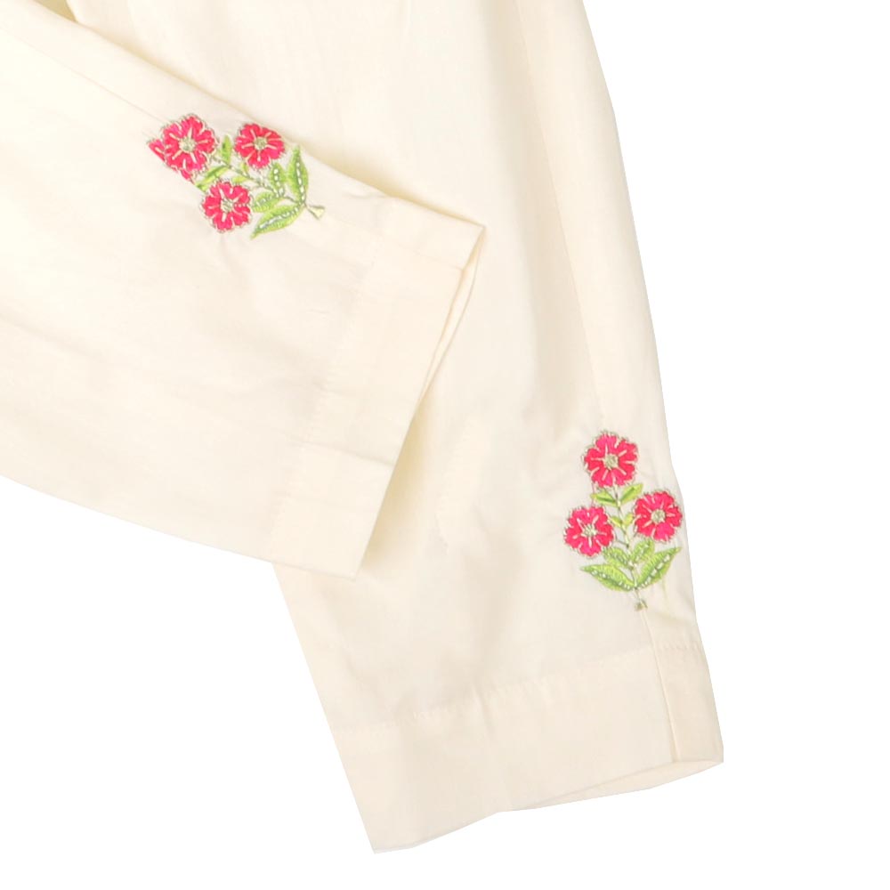 Girls 3Pcs Fancy Floral Garden - Cream