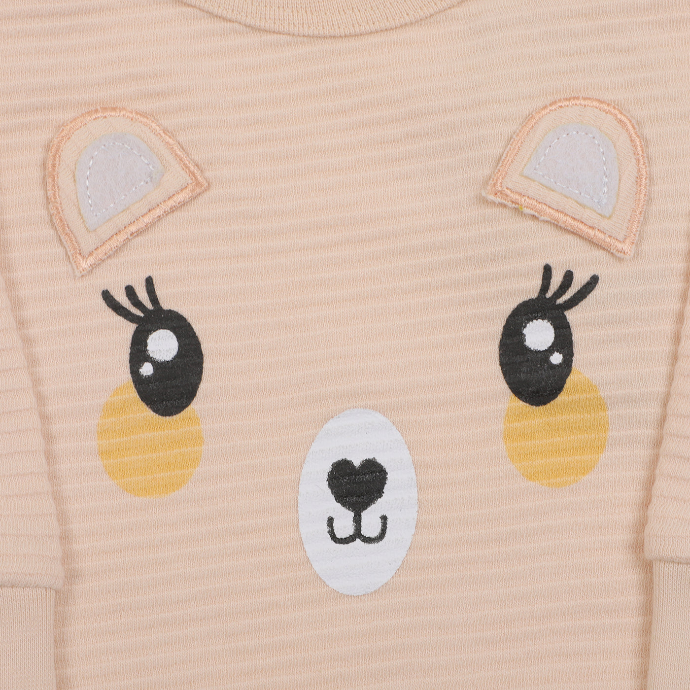 Infant Girls Knitted Suit Bear - Cream