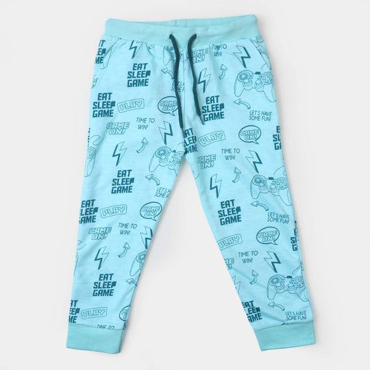 Boys Terry Pyjama Game On - Blue