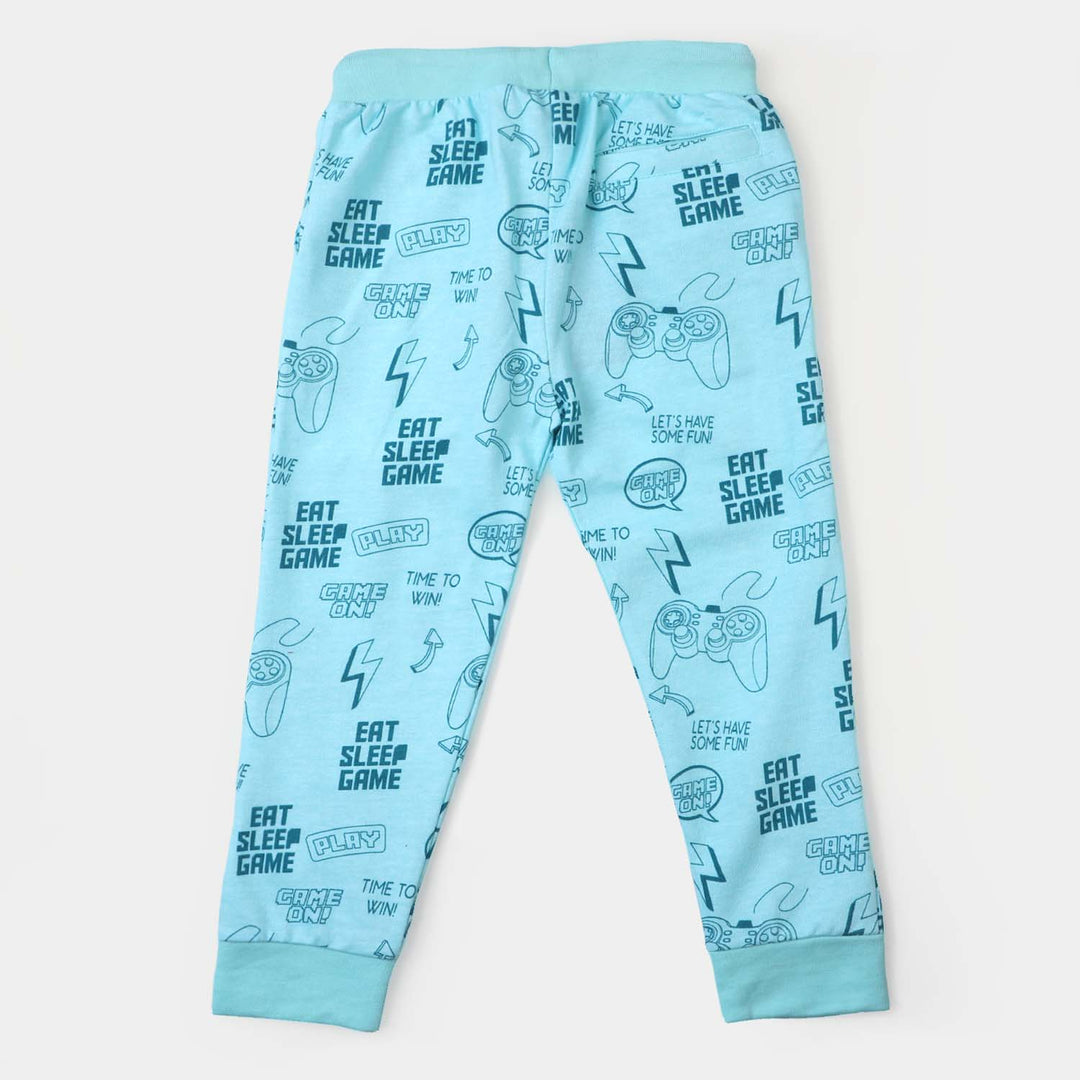 Boys Terry Pyjama Game On - Blue