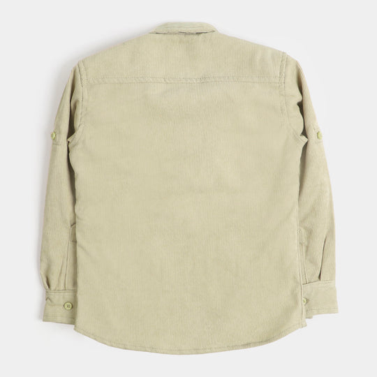 Boys Shirt Corduroy D/Pockets - Light Beige