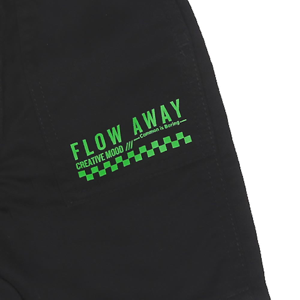 Boys Short Cotton Flow Away - Black