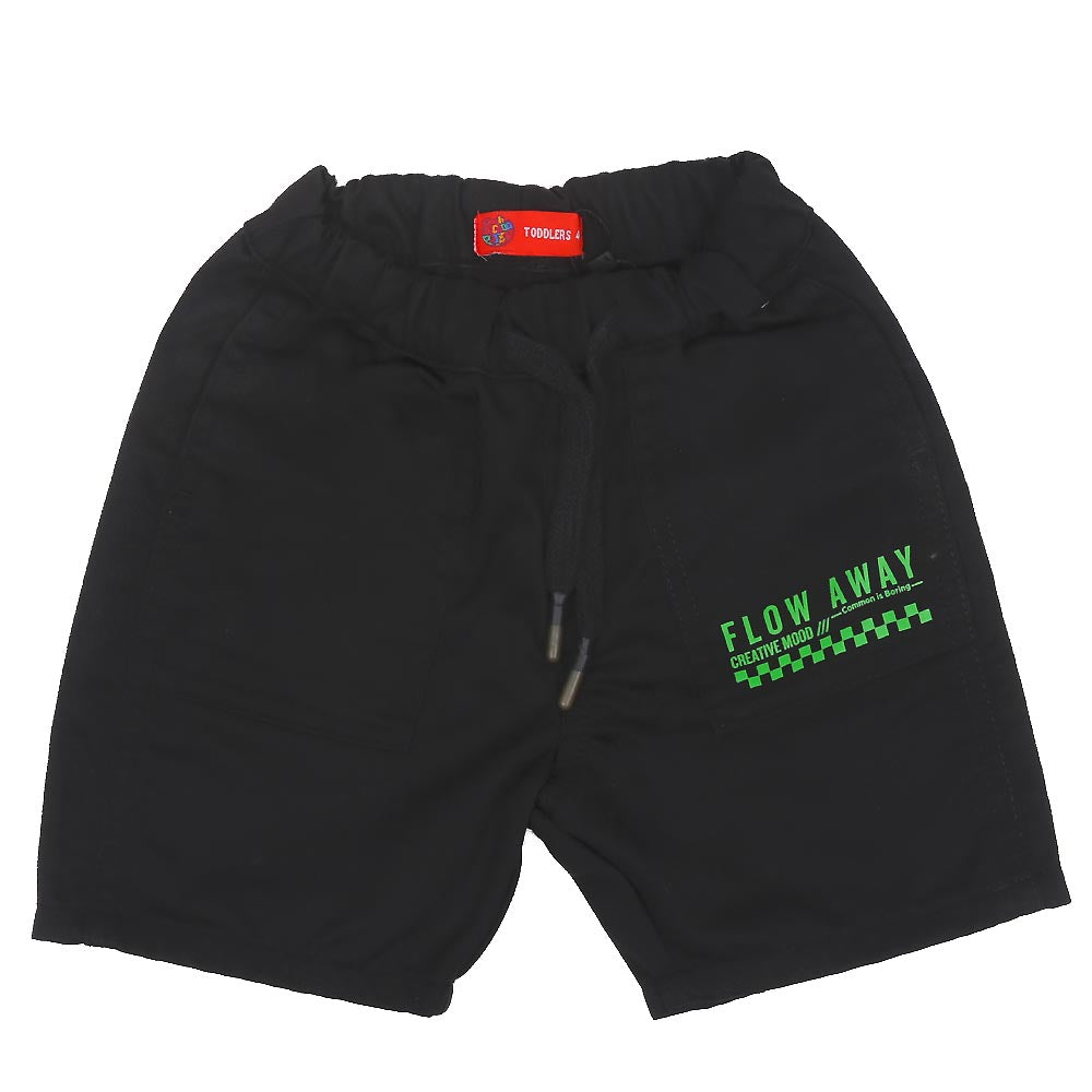 Boys Short Cotton Flow Away - Black