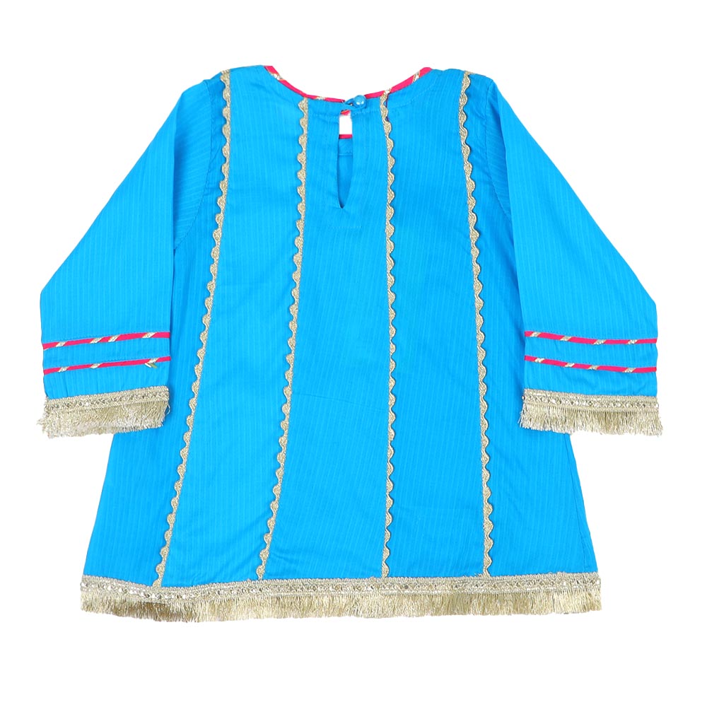 Infant Girls 3Pcs Fancy Ethnic Desire - Turquoise