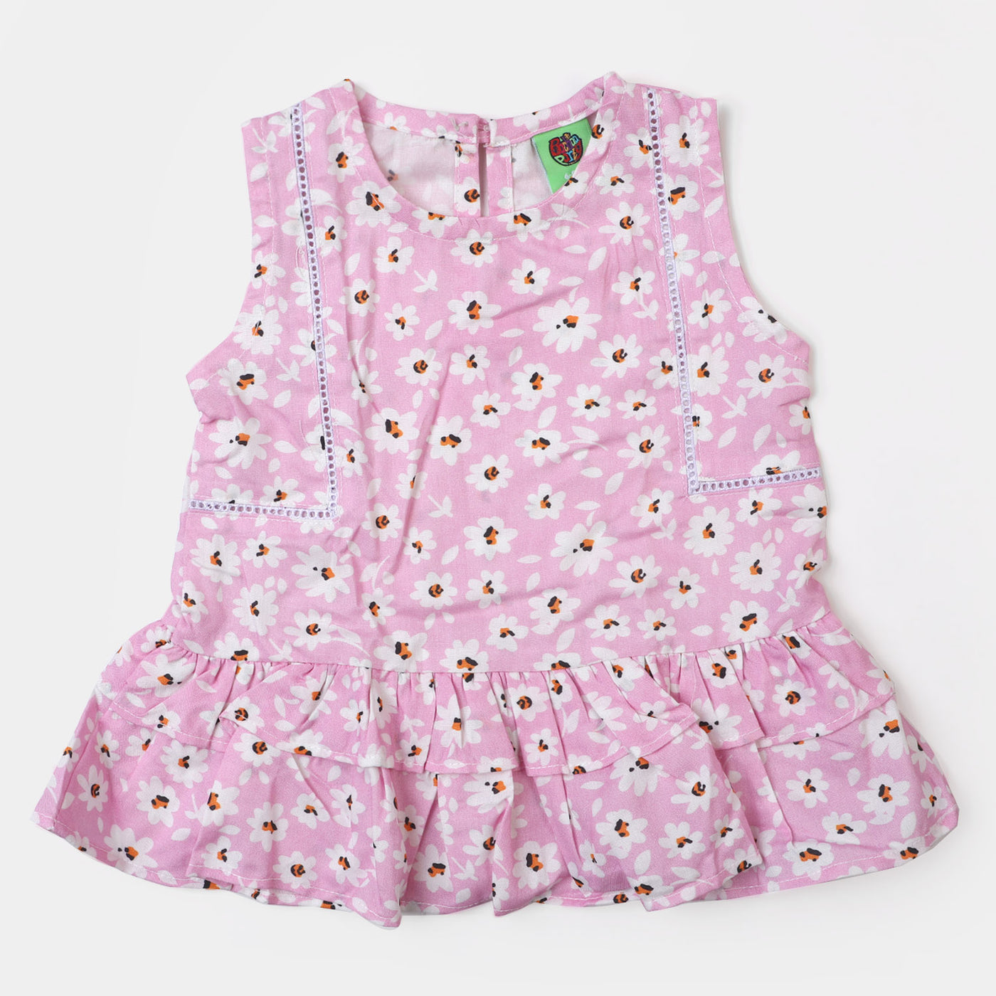 Infant Girls Casual Top Flowers - Pink