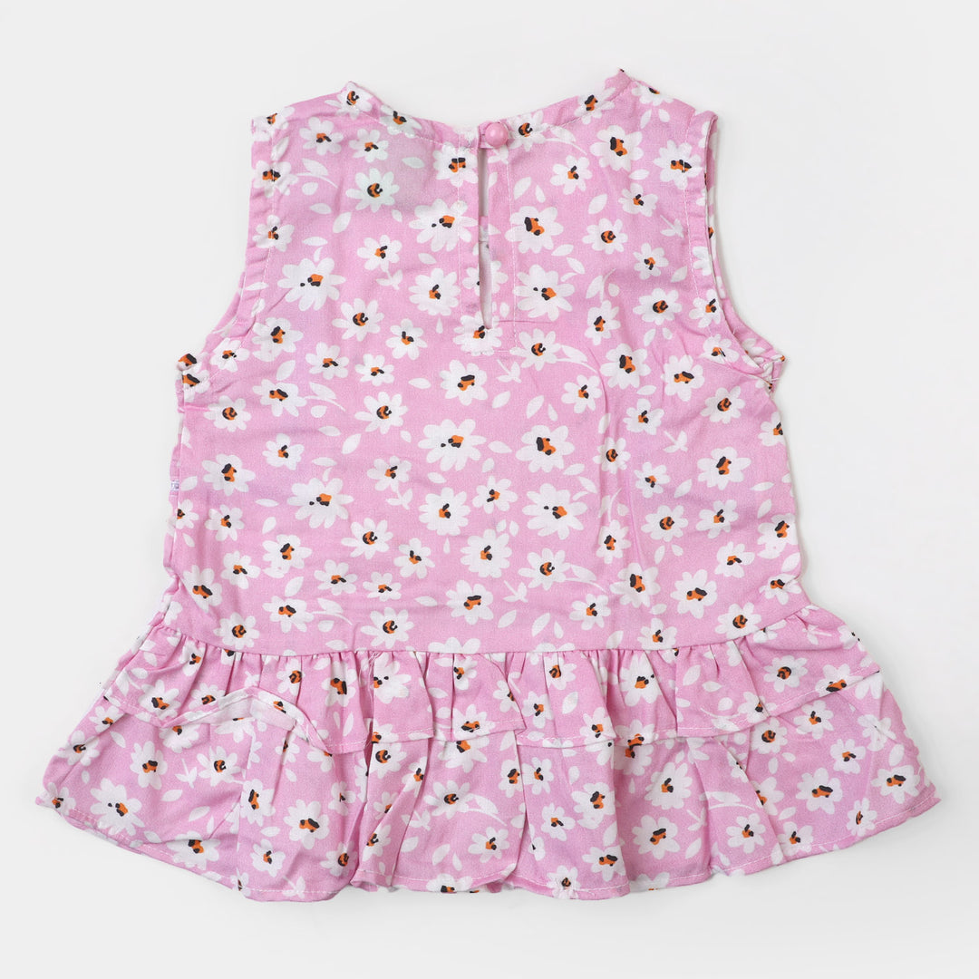 Infant Girls Casual Top Flowers - Pink