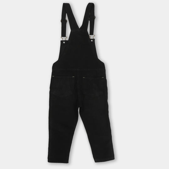 Boys Denim Over All Character- Black