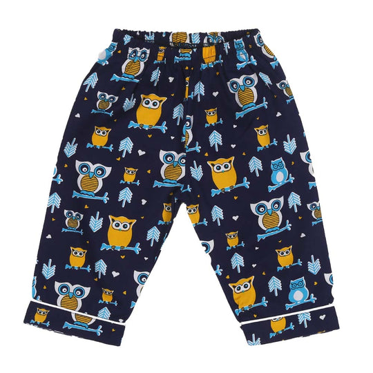 Infant Boys Woven Night Suit Little Owl - NAVY