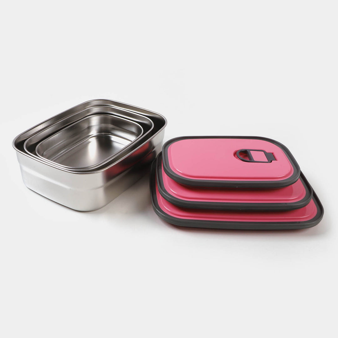 3 In 1 Stainless Steel Rectangle Food Container