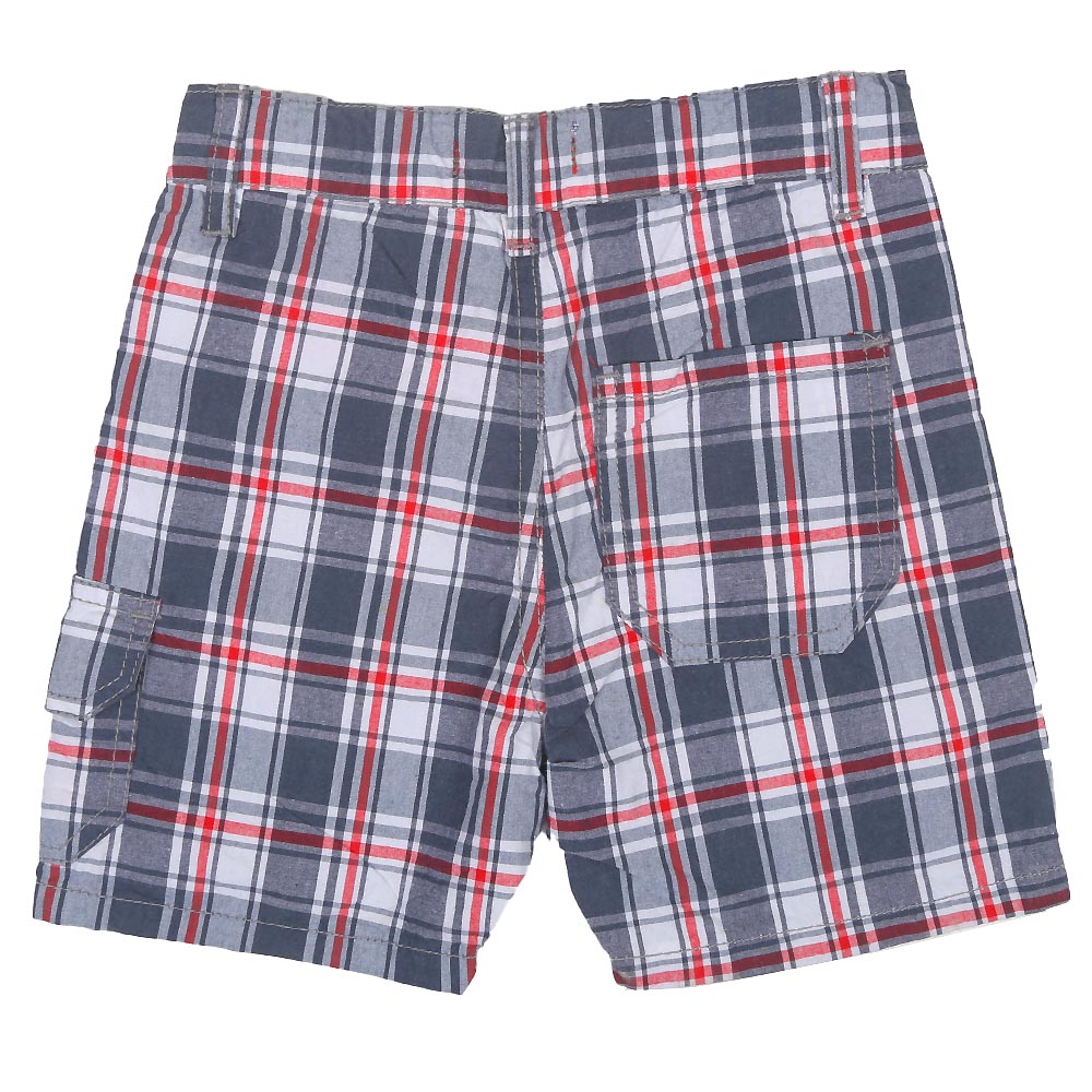 Boys Short Cotton Check - Red Check