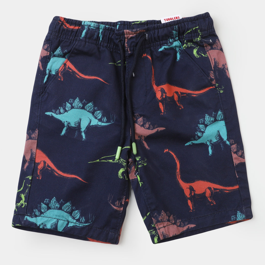 Boys Cotton Short Dino - Navy Blue