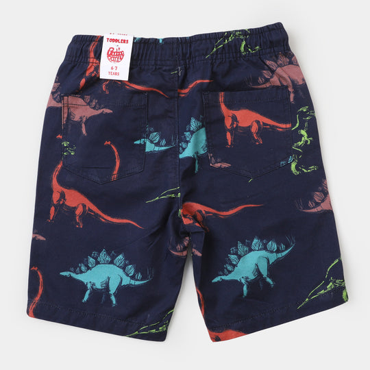 Boys Cotton Short Dino - Navy Blue