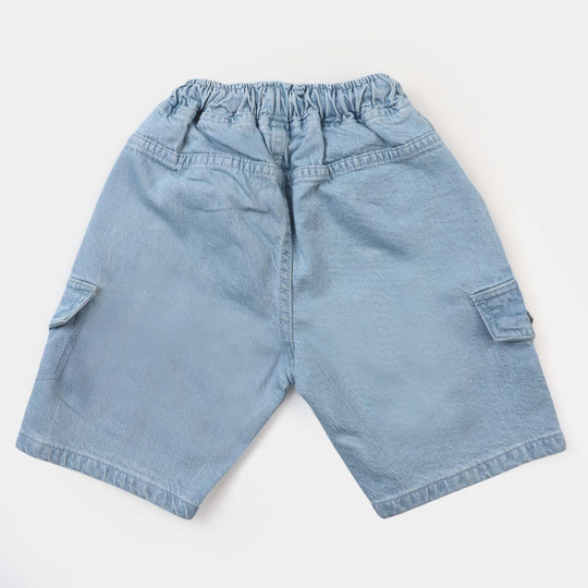 Boys Denim Short Dinoverse - Light Blue