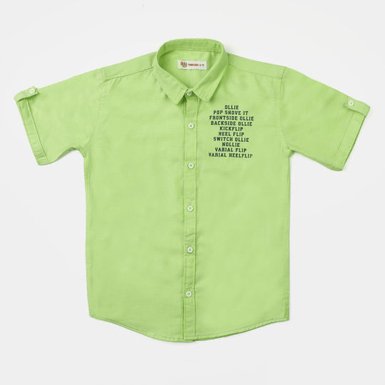 Boys Cotton Casual Shirt Ollie -LT.Green