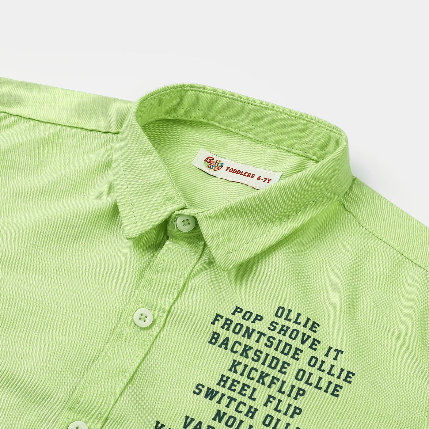 Boys Cotton Casual Shirt Ollie -LT.Green