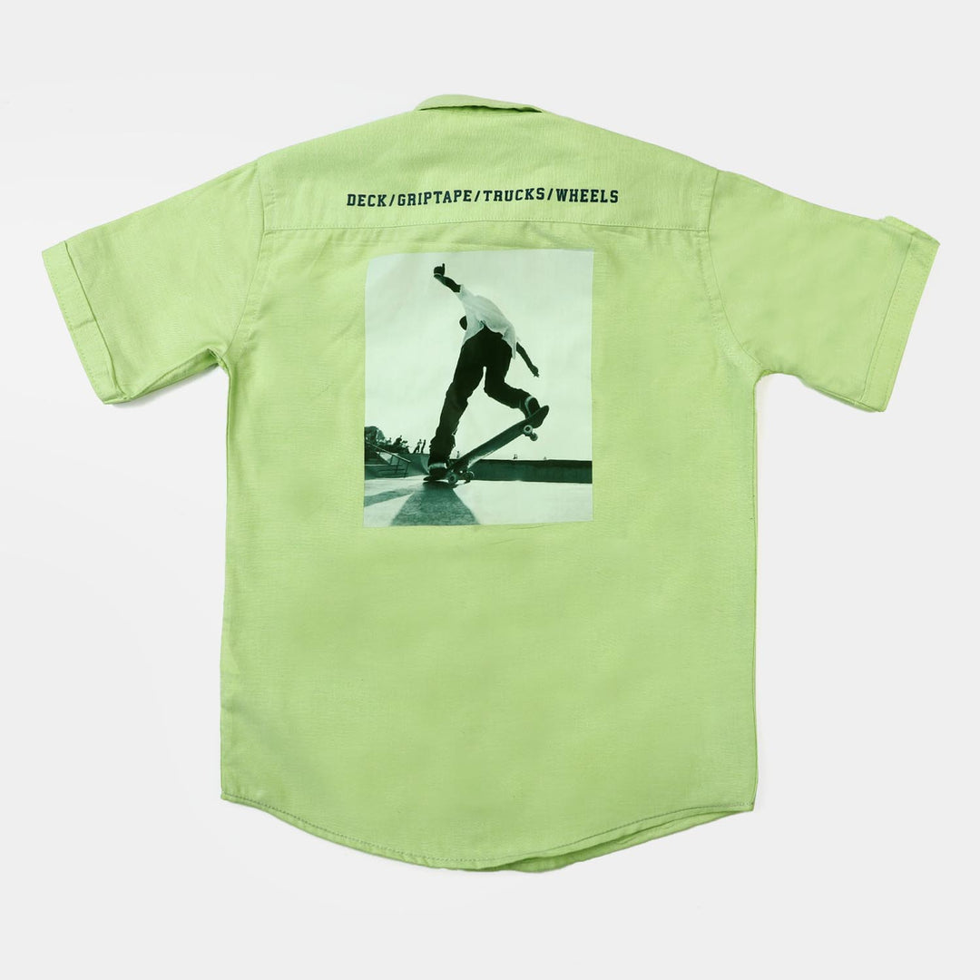 Boys Cotton Casual Shirt Ollie -LT.Green