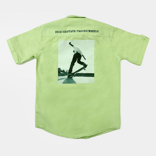 Boys Cotton Casual Shirt Ollie -LT.Green