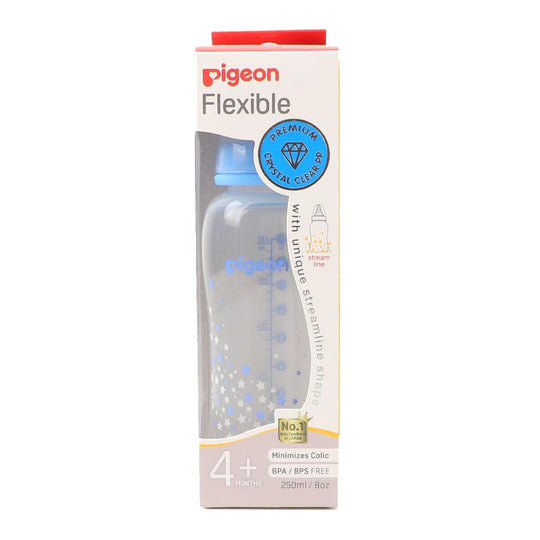 Pigeon PP Stream Line Printed Bottle Blue 250Ml A78284