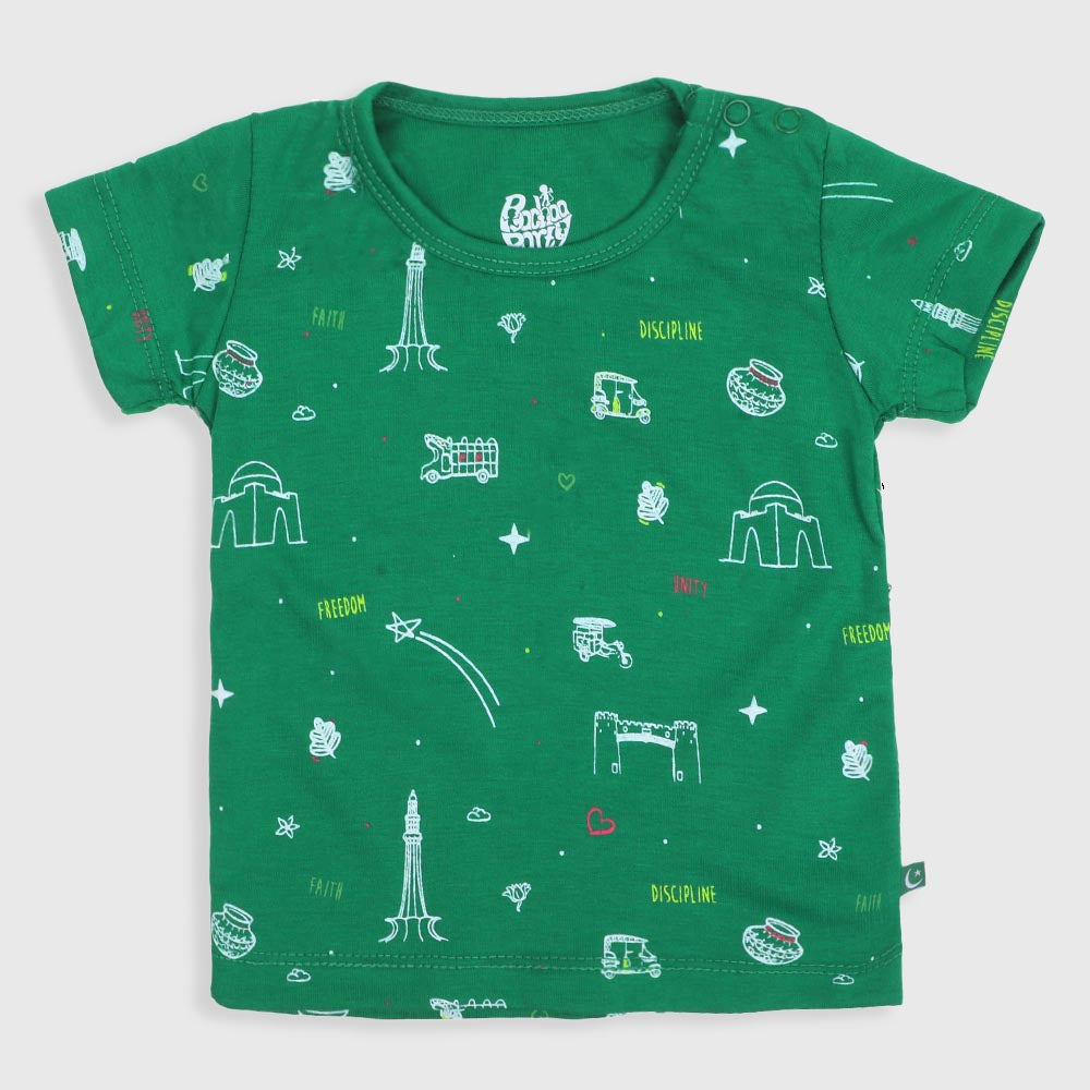 Infant Girls T-Shirt Freedom - Fern Green