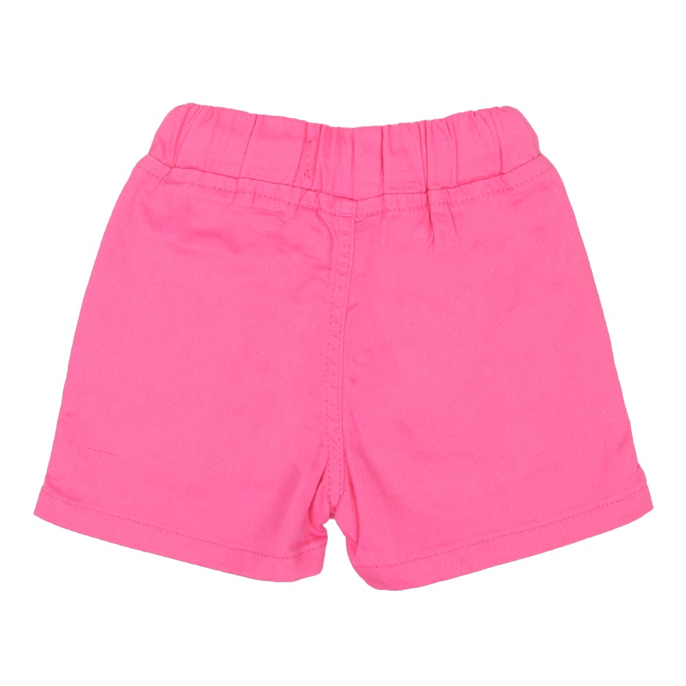 Infant Girls Cotton Shorts Flower Emb - Pink